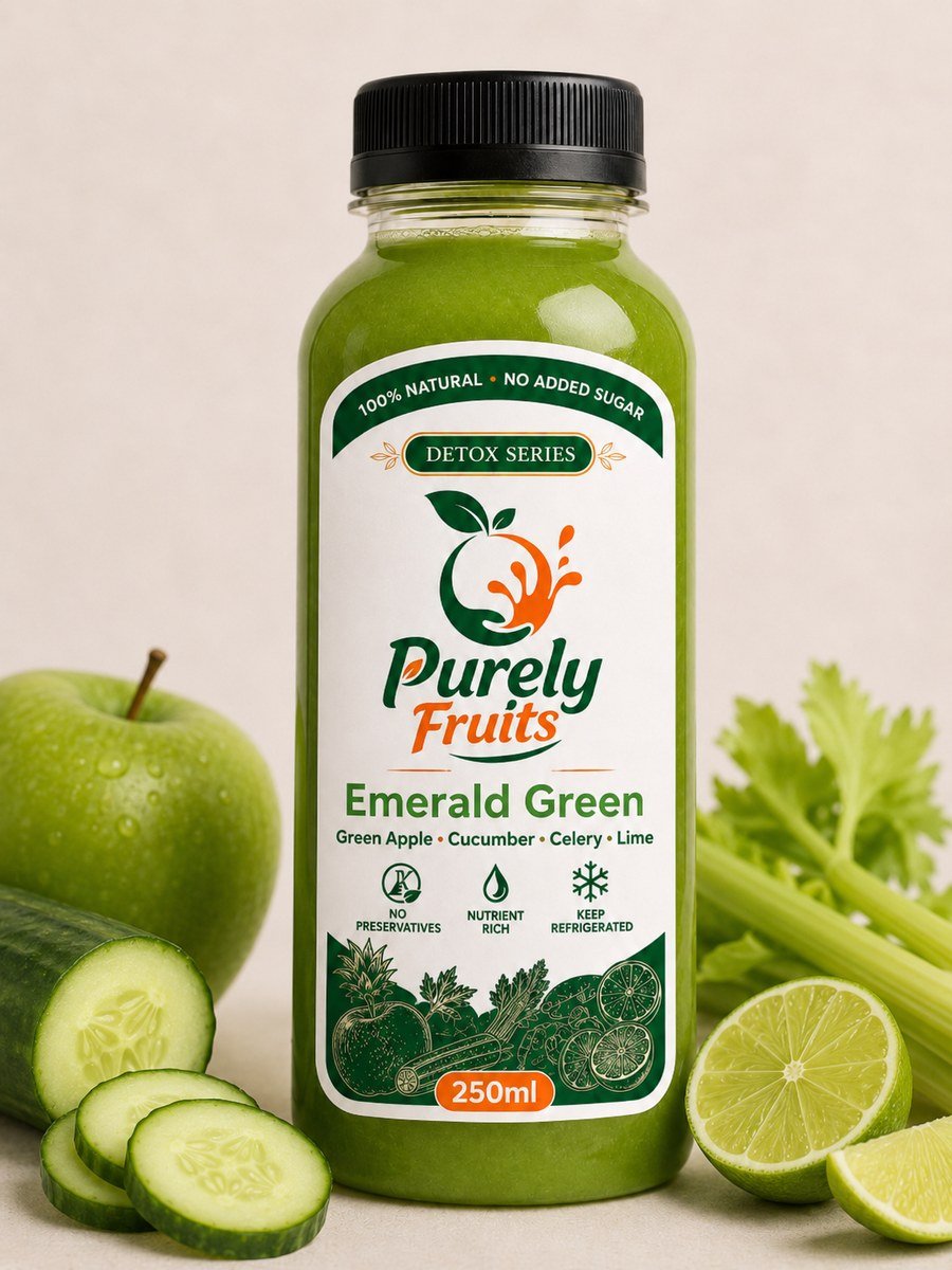 Emerald Green Purely Fruits 250ml bottle